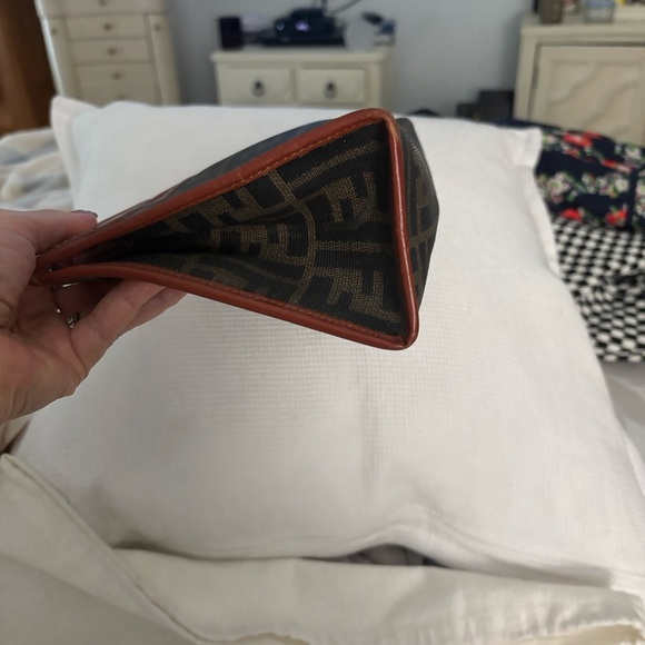 Fendi Classic Red, Brown and Black clutch - Picture 4 of 7